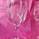 2 Glasses on foot old frieze garland and flowers decoration emma