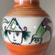 Vase ceramic motifs clowns accolay design 60 years