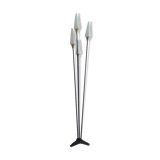 1950/50 vintage lamp post with four branches and opaline
