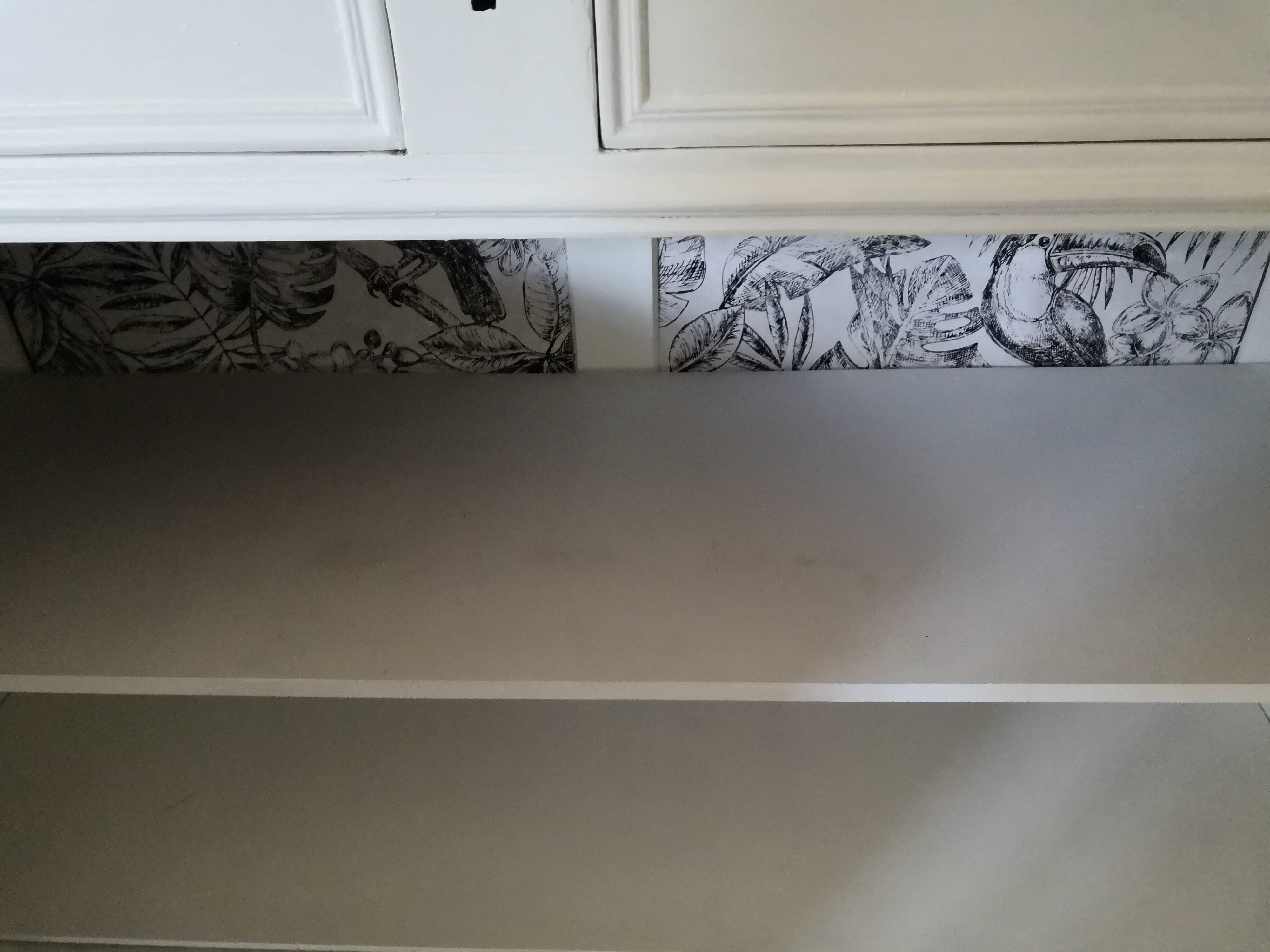 Vintage buffet cupboard restyled cannage