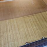 Mahogany burl chest of drawers with mirrored top