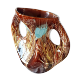 Multicolored asymmetric vase vallauris