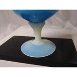 Carafe design opaline blue
