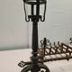 Pair of cast iron andirons for the fireplace
