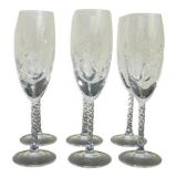 Series of six champagne flutes
