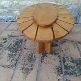 Vintage daisy shaped wooden coffee table