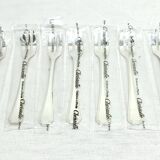 Christofle – 12 Silver Plated Cake Forks, America Model