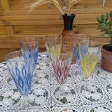 Superb crystal flutes Harlequin Vintage Reims