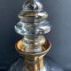 Complete shot service in silver-gray and engraved gold crystal