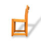 Suite de 4 chaises traîneau en orme et paille Maison Regain