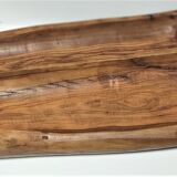 Sculptural cut solid walnut vintage monoxyl