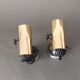 Pair of adjustable spotlight Maureva in gilded brass, Italian design 1980.