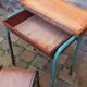Vintage teak and solid oak schoolwork and its 50 year chair