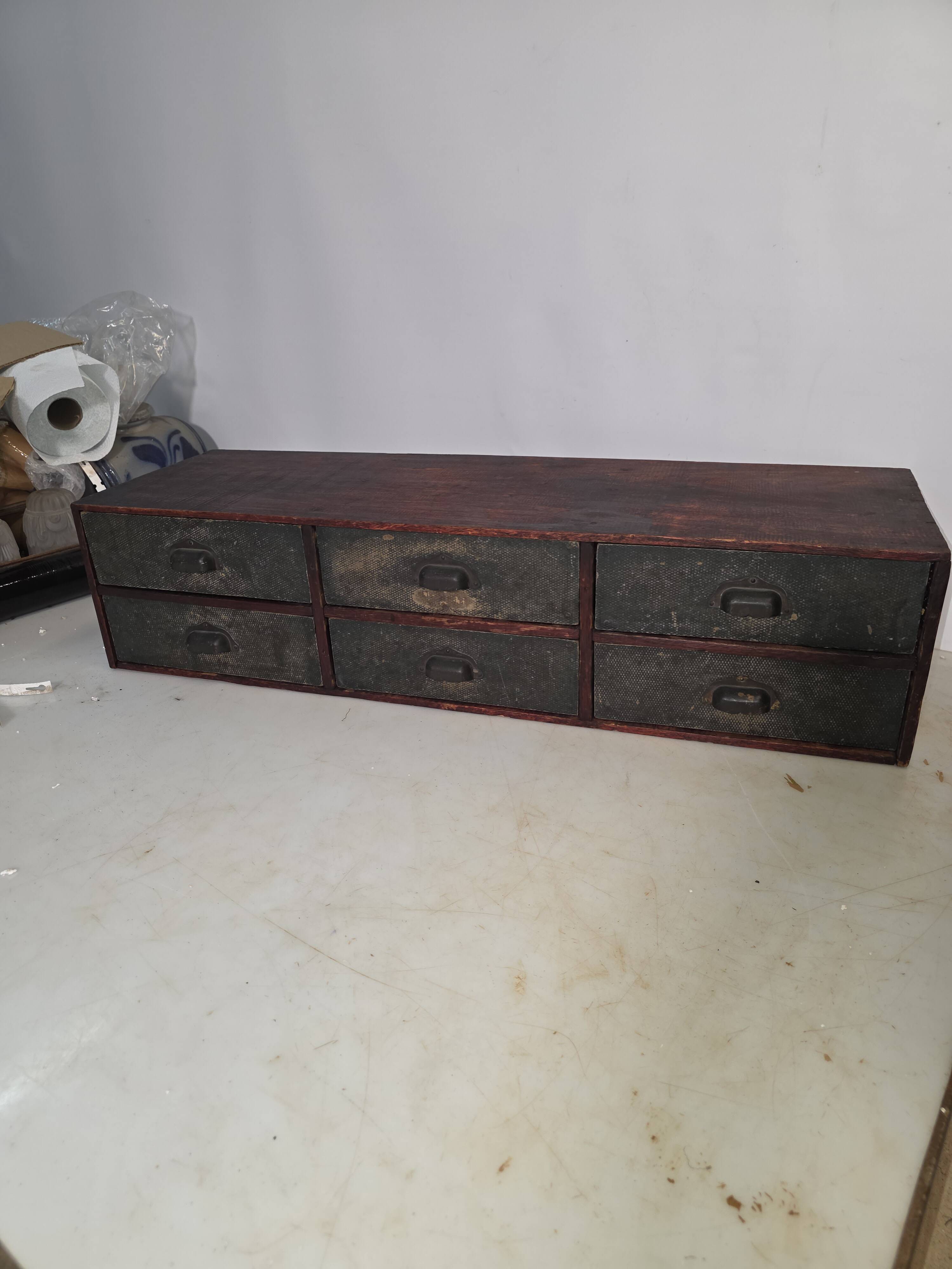 Antique workshop drawer unit from the 1920s.