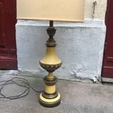 Brass and painted brass lamp