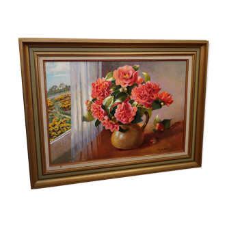 Peinture bouquet de roses