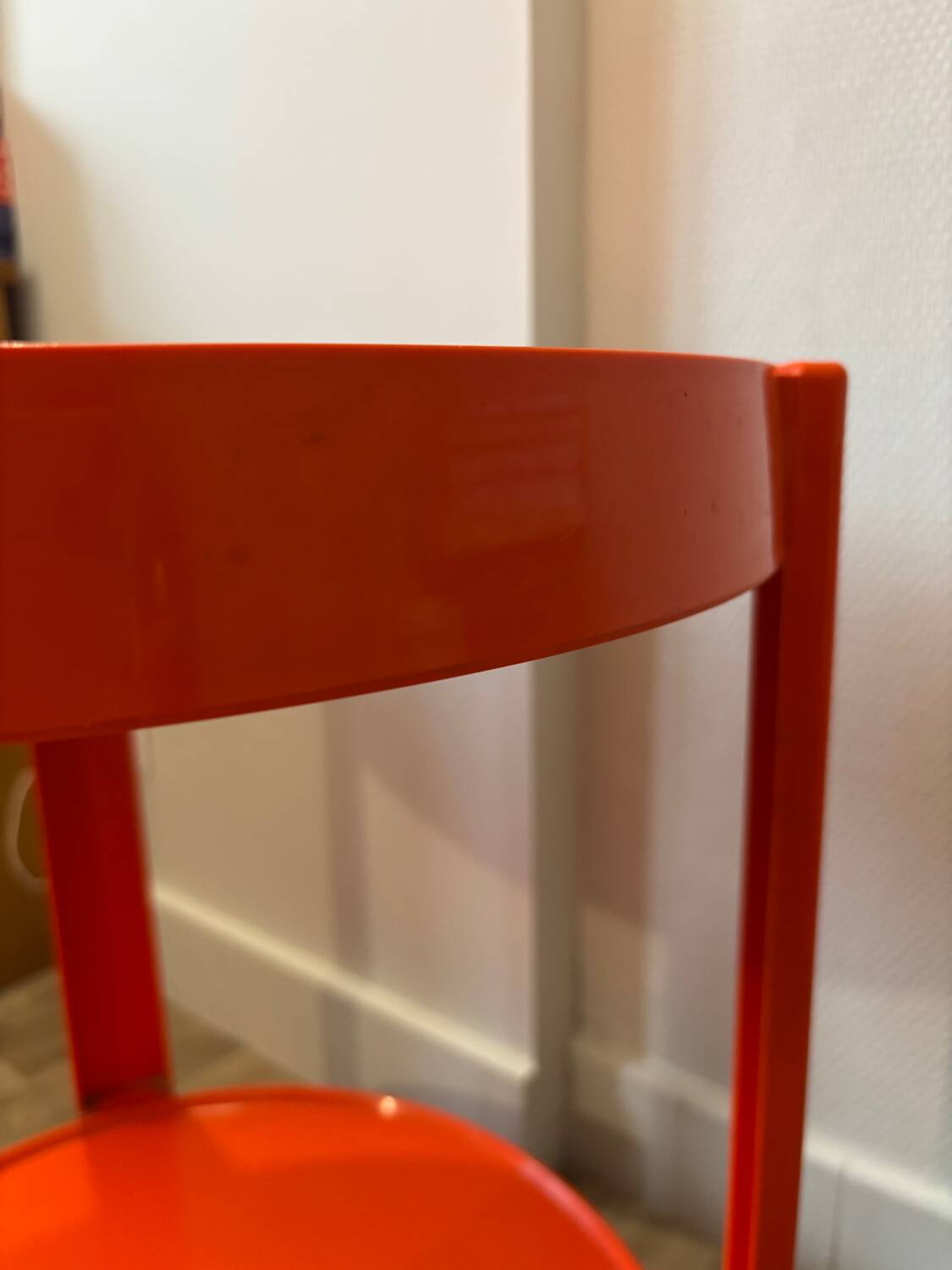 70s orange serving trolley