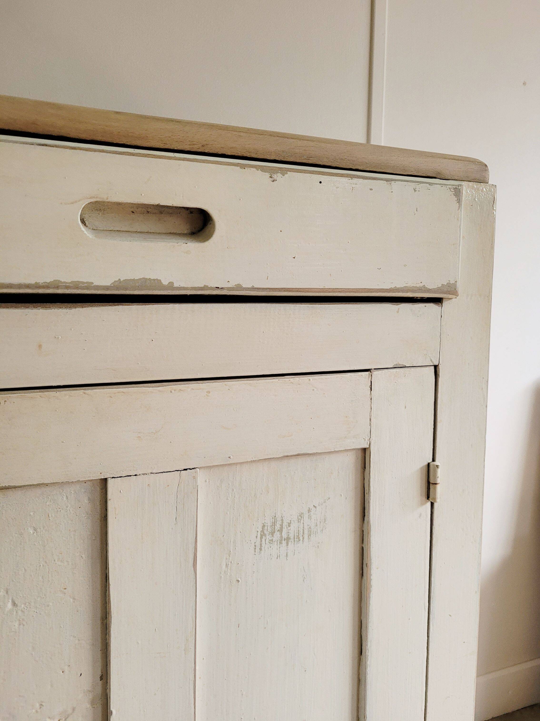 Antique Parisian sideboard in patinated wood