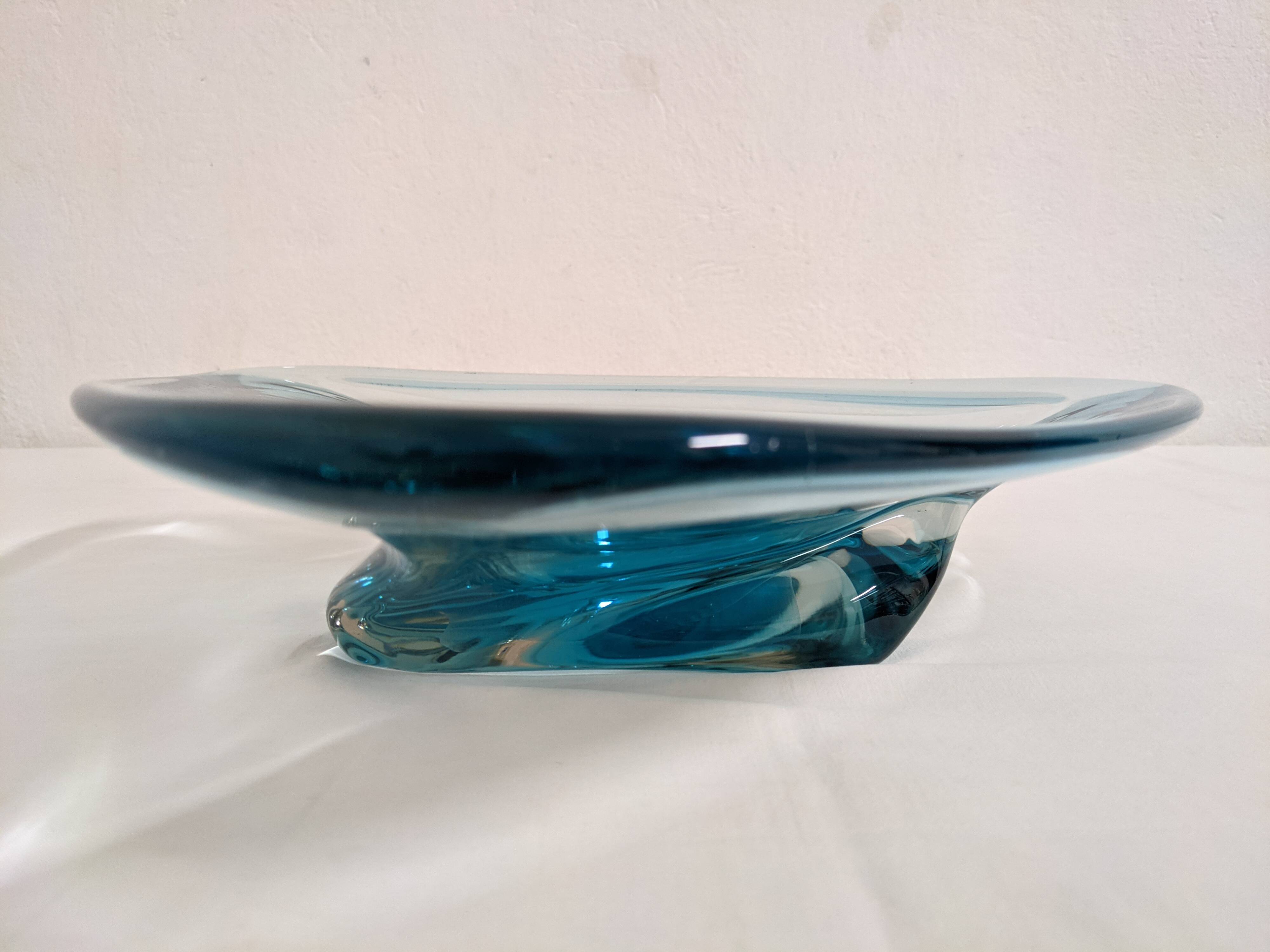 XL fruit bowl or pocket emptier in Murano glass, Italy circa 1970