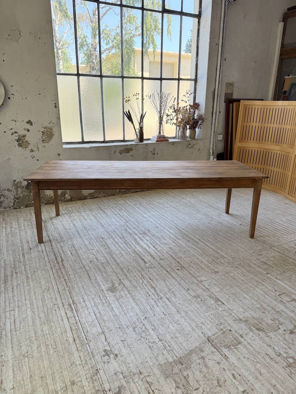 50s pine and oak farmhouse table 2.5m
