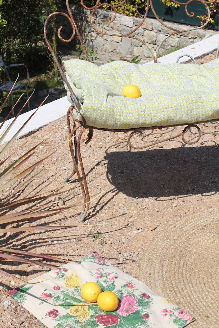 Old wrought iron bench