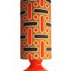 Naxos orange opaline lamp - vintage fabric from the 70s