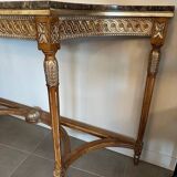 Marble and gilded wood console table