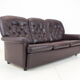 1970s Three-Seat Leather Sofa/ Bed, Czechoslovakia