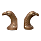 Pair of heavy brass bookends in the shape of eagle heads