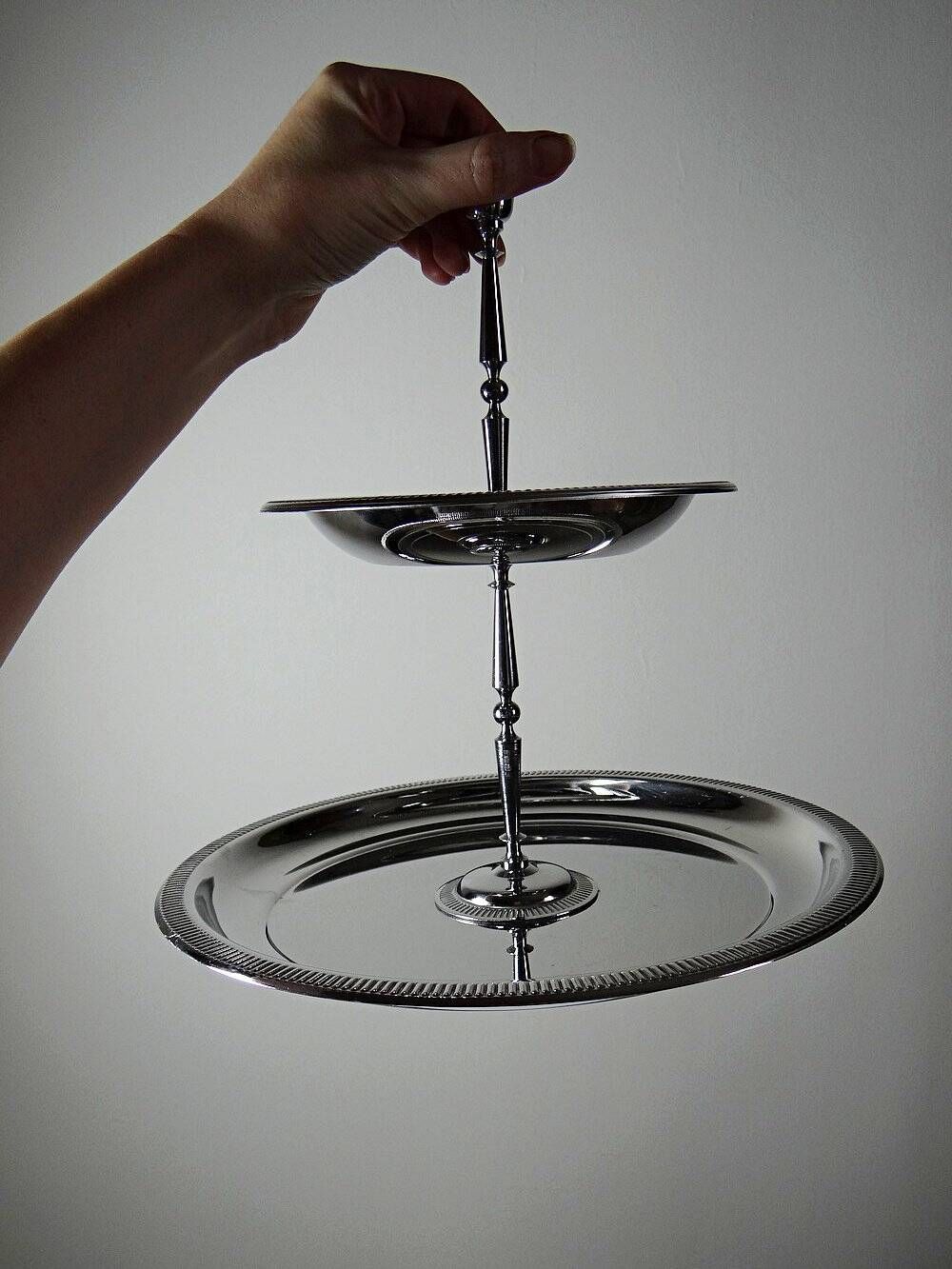 Silent servant display Jean Couzon Vintage stainless steel from the 60s-70s.