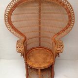 Armchair Emmanuelle rattan 1970