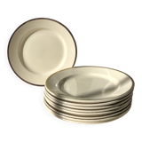 Set of 9 Badonviller dessert plates