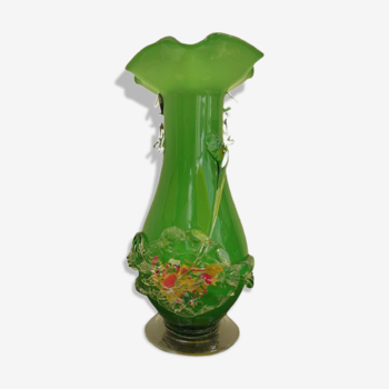 Green Murano vase