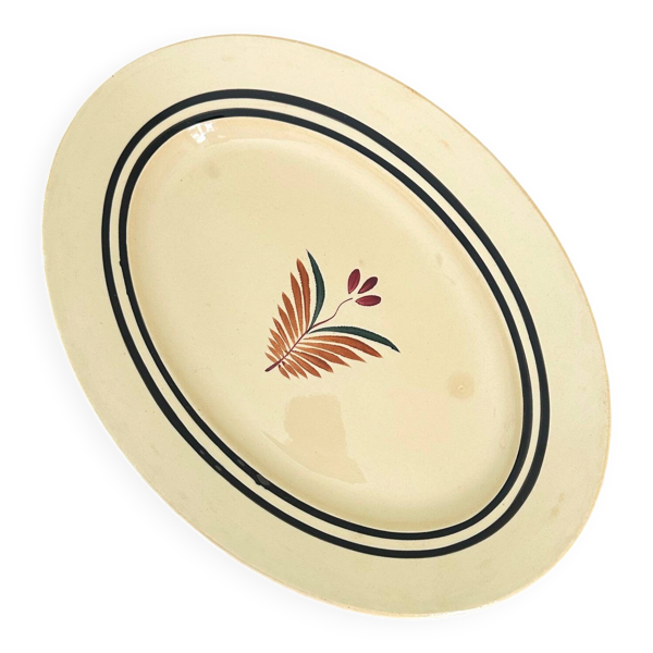 Plat ovale faïencerie Gien modèle Odile