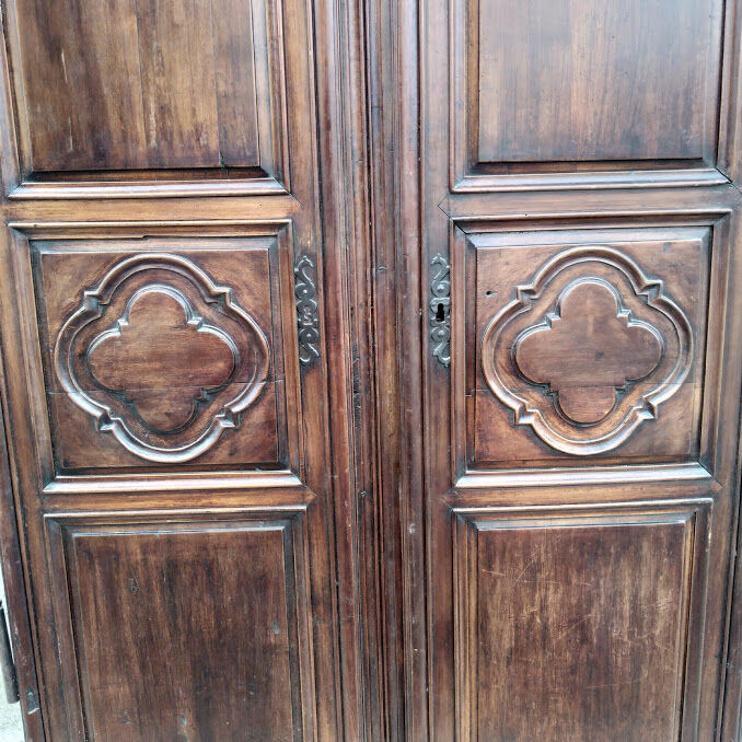 Walnut closet doors