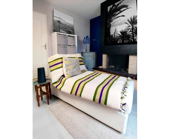 Couverture plaid en laine pour lit chambre et canapé salon | Selency