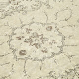 Handwoven antique beige rug 208 cm x 302 cm