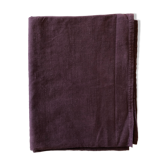 Old grape variety tablecloth in hemp tyed eggplant