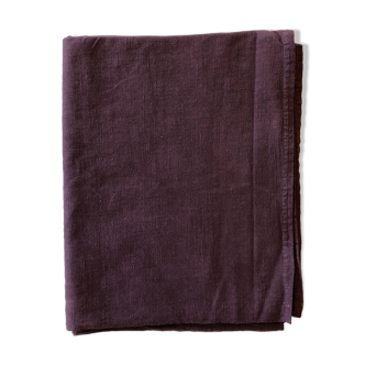 Old grape variety tablecloth in hemp tyed eggplant