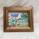 Signed painting Oil on cardboard dimensions: height -25cm- width -30cm-