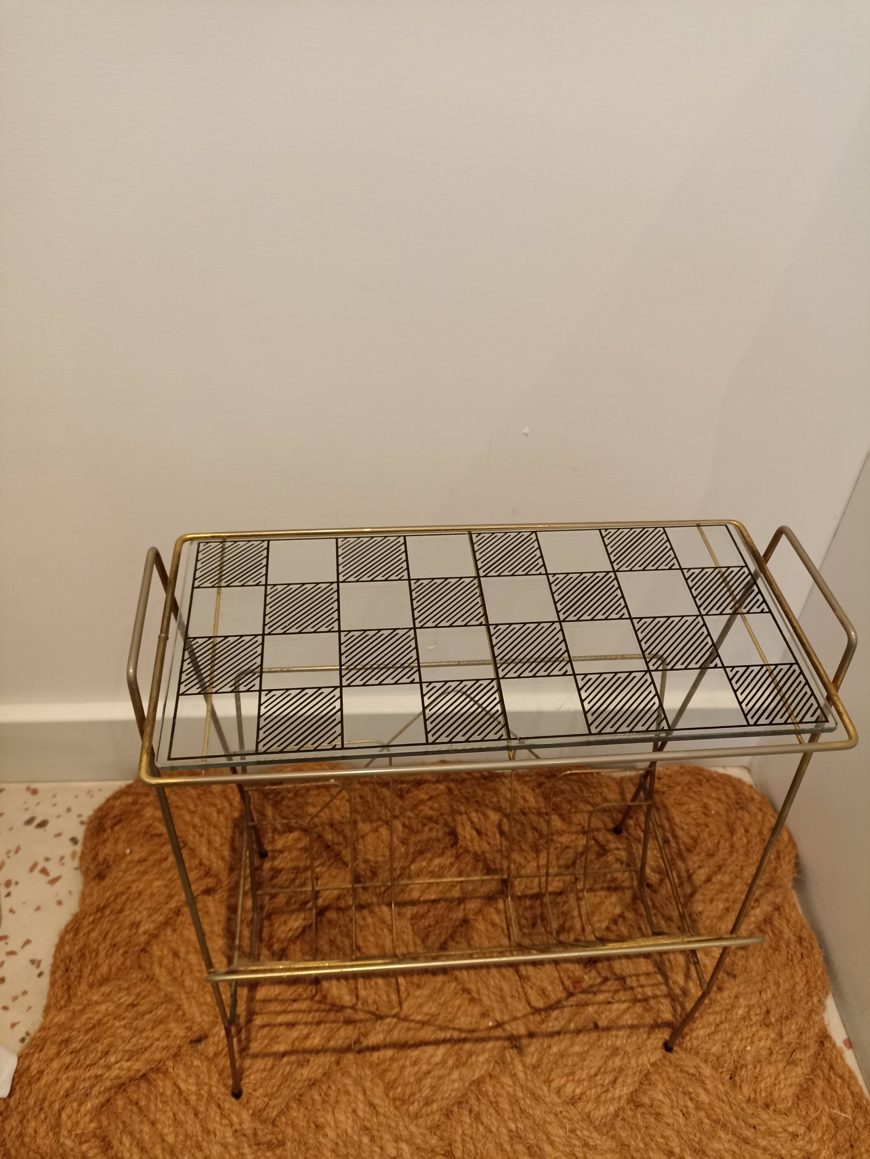 Vintage brass magazine holder