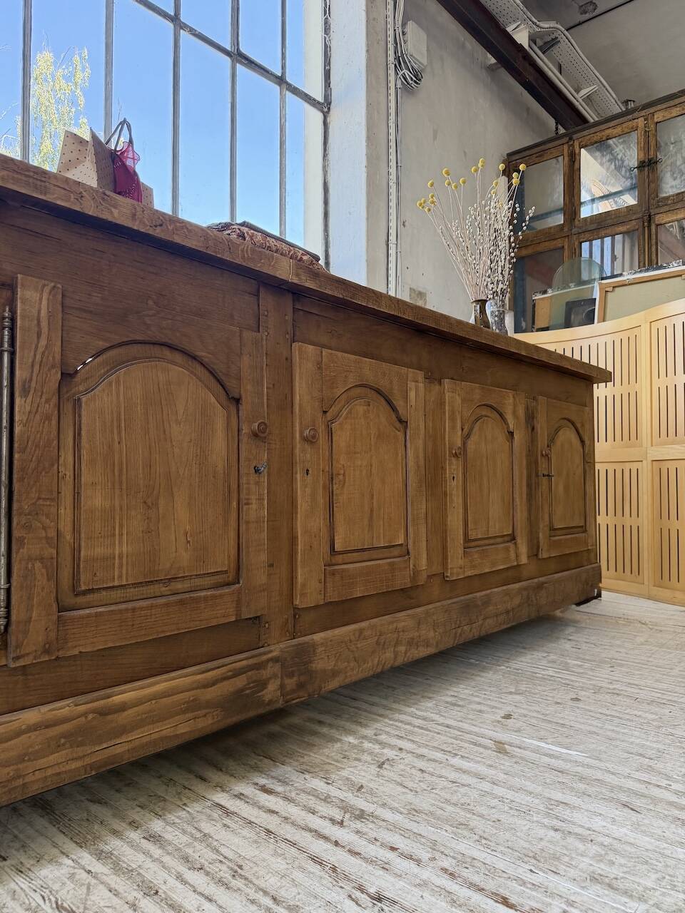 Rustic sideboard XXL 4m solid oak 1950