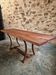 Vintage industrial table – Iron base and solid wood top (201 cm)