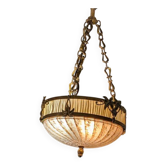 Suspension lamp Lucien Gau in bronze
