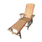 Chaise longue en rotin