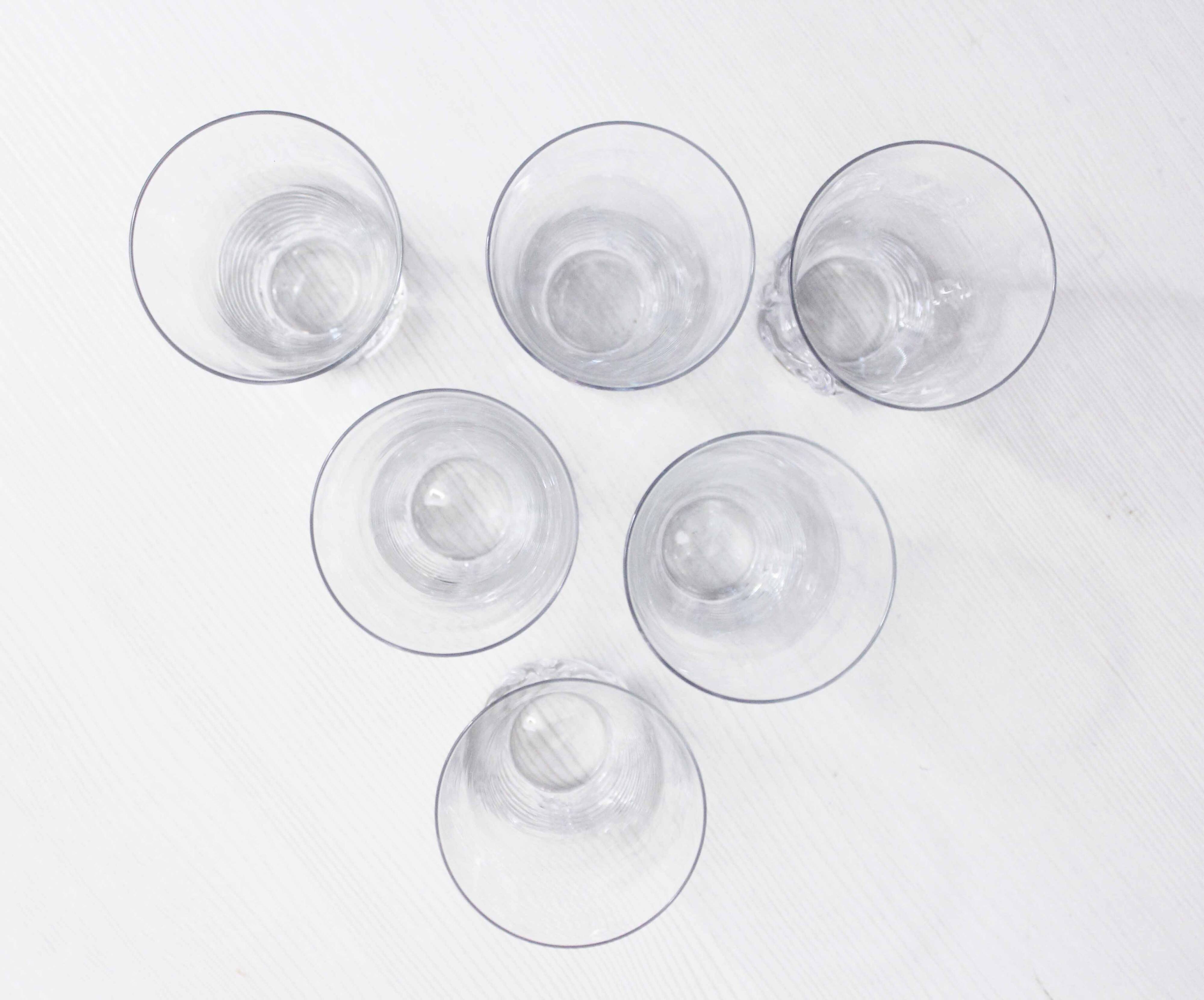 Set de 6 verres en cristal DAUM