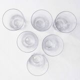 Set of 6 DAUM crystal glasses