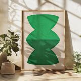 Large painting on paper - abstract painting 50x70cm - JEM - signed Eawy