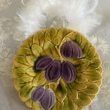 Dessert plate in Sarreguemines majolica