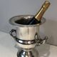Seau à champagne en métal argenté